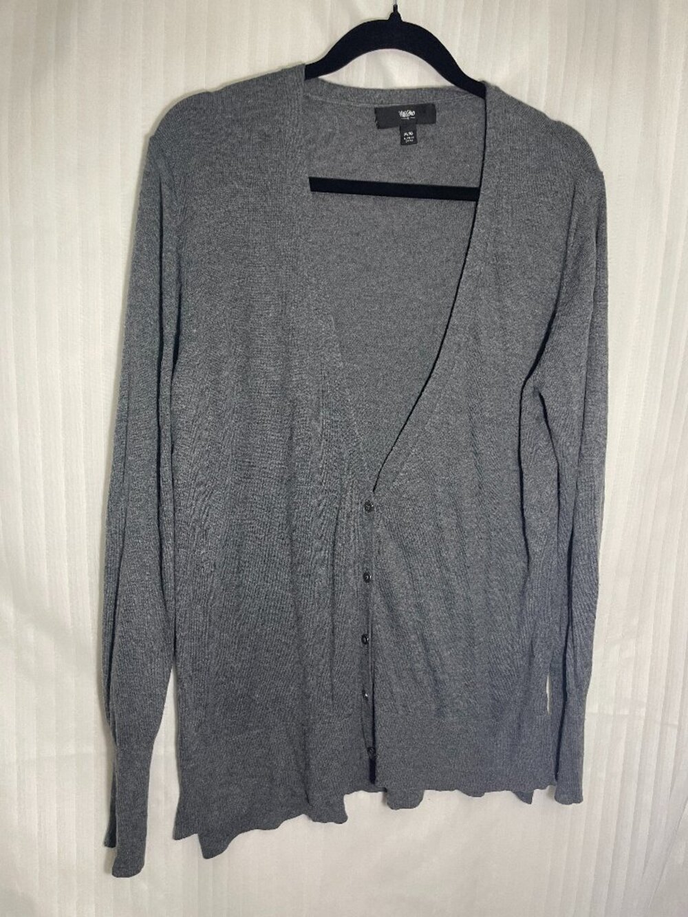 Mossimo Women’s XL Gray Button Front Cardigan Lightweight Long Sleeve Sweater